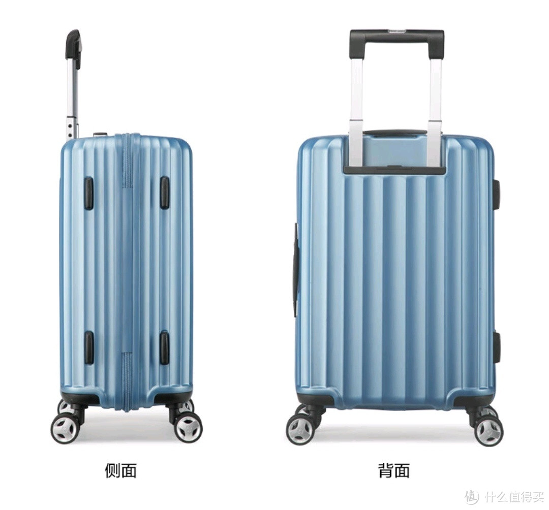 新秀丽（Samsonite）时尚竖条纹拉杆箱——浅蓝色25英寸托运箱GU9*11002深度测评