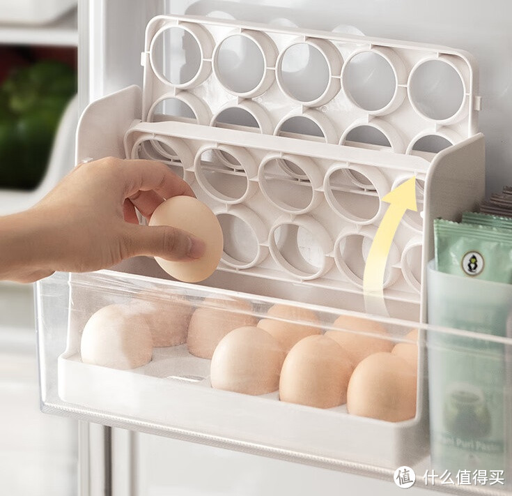 冰箱侧门鸡蛋收纳盒，巧用空间让收纳更高效
