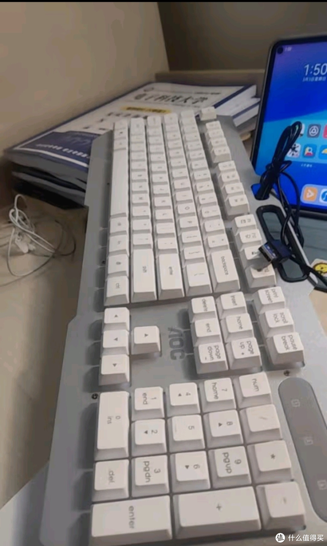 AOC【金属面板】真机械手感键盘鼠标套装有线静音电竞游戏吃鸡LOL背光电脑笔记本办公套装 