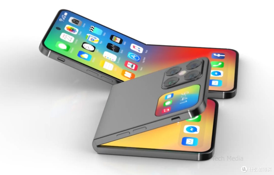 折叠屏iphone,这款机器采用的是来自三星的oled屏幕;目前不少手机厂商