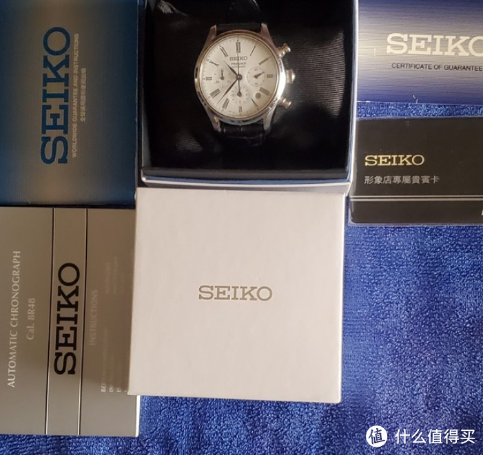 朋友送的Seiko  自动上链机芯 计时腕表