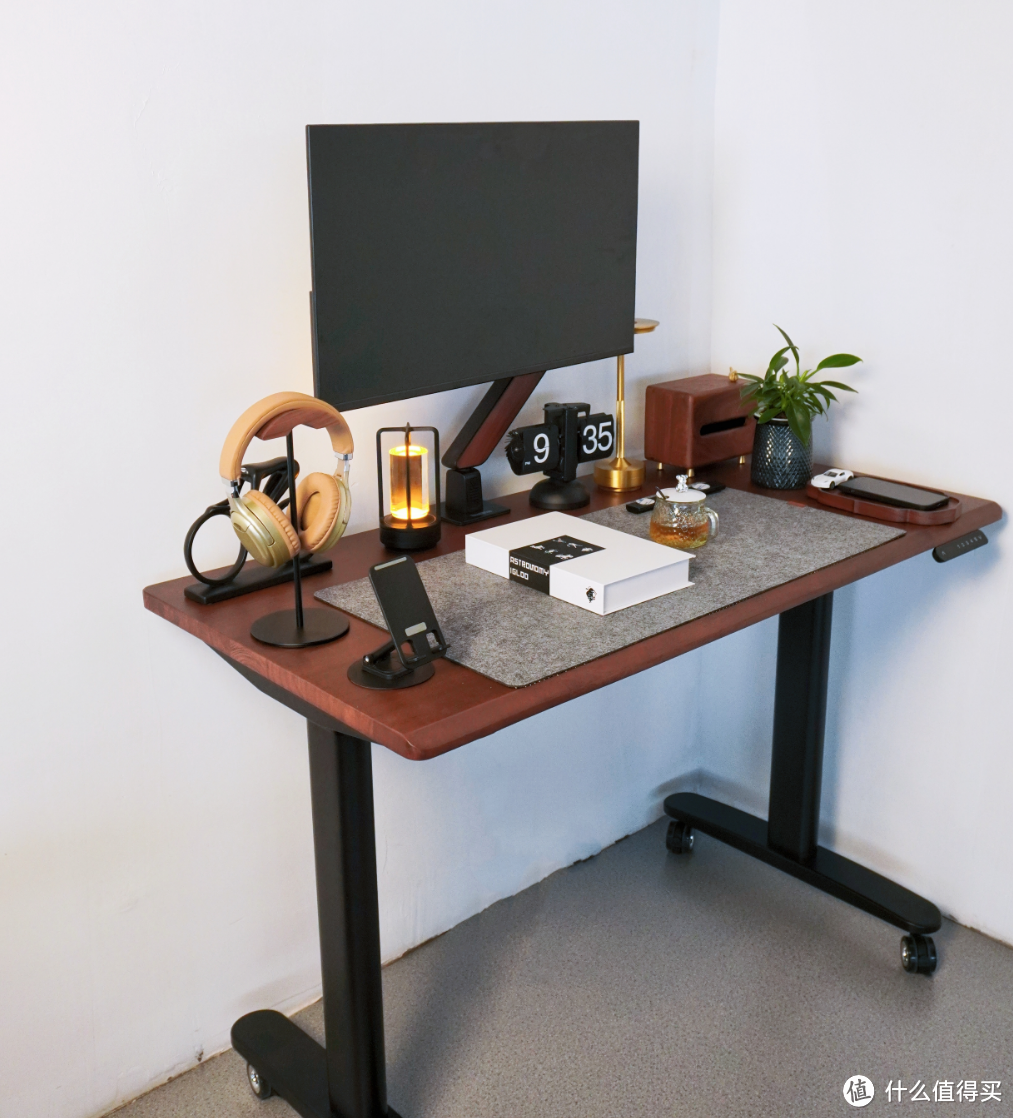 书房家具|黑胡桃色升降桌椅搭配3选1，实测过了跟着买不踩坑。