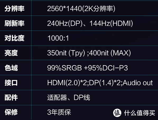 雷神 KQ27F240L 27 英寸显示器 5 月 27 日开售：2K 240Hz Fast-IPS，1699 元