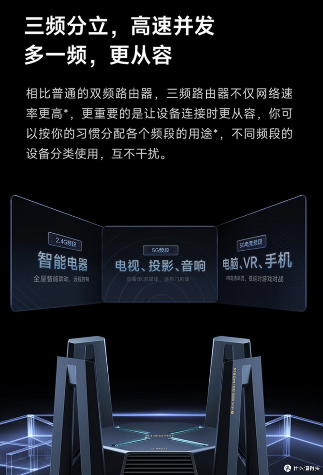 小米(MI)Xiaomi万兆路由器:WiFi7引领时代,独立三频段Mesh组网,性能旗舰引领未来