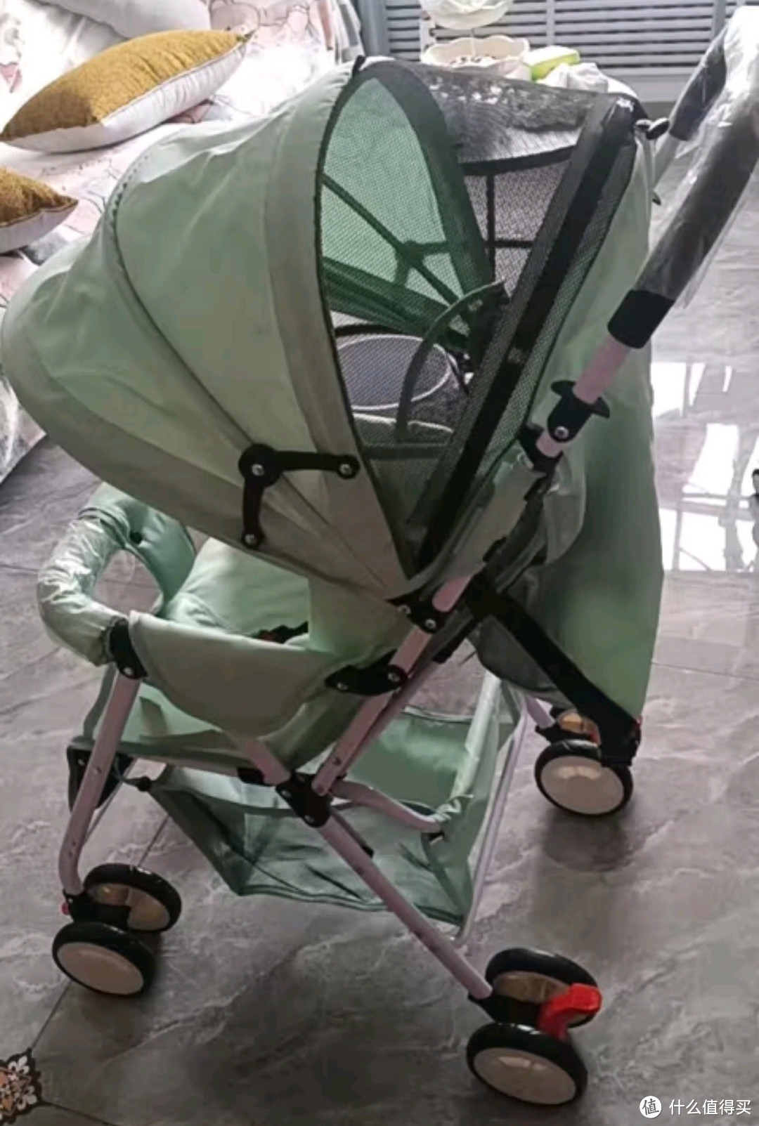 豪威 婴儿推车可坐可躺双向超轻便折叠伞车宝宝0-3岁手推车小孩儿童车 麻卡其+至尊款+一键折叠+全功能