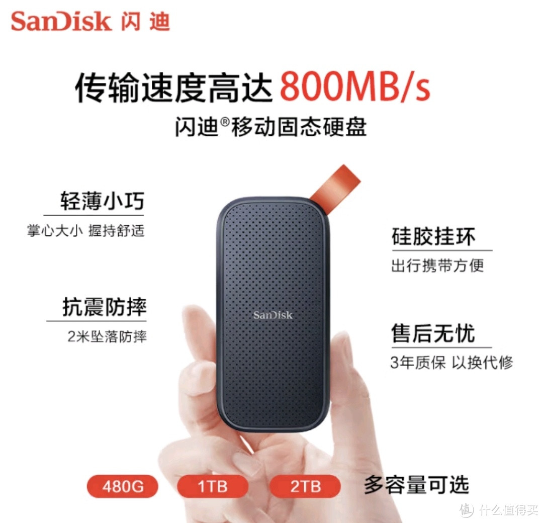 闪迪（SanDisk）1TB Type-c USB3.2移动固态硬盘