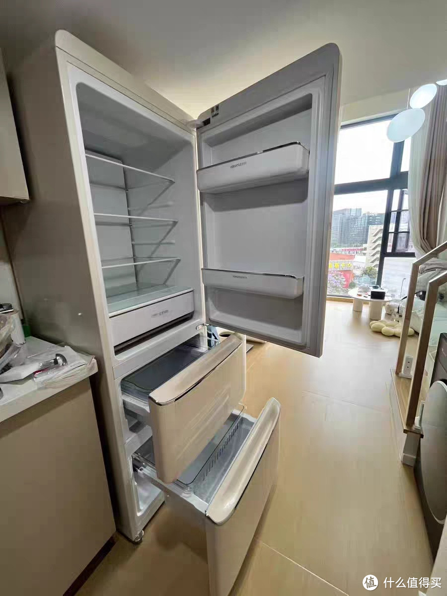 【零嵌】小吉三门复古电冰箱402L小户型家用嵌入式法式一级能效