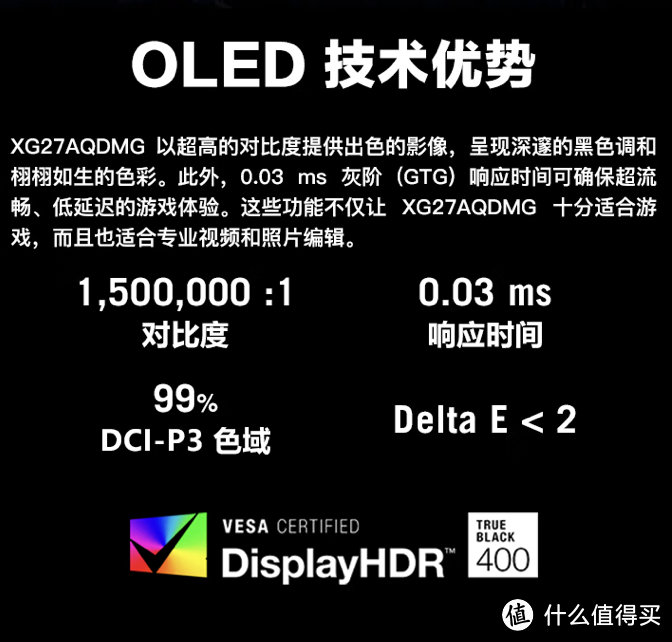 华硕 ROG XG27AQDMG 26.5 英寸显示器开售：2K 240Hz OLED，4999 元