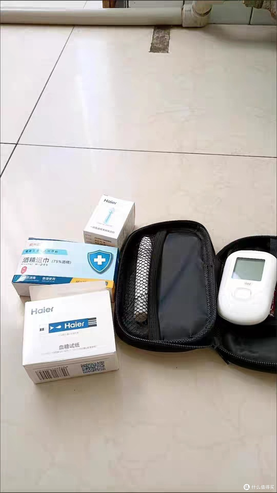 海尔血糖测试仪家用高精准测血糖的仪器医用糖尿病试纸试条测量仪