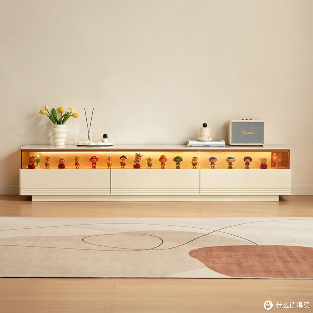 林氏家居奶油色NU3M-A电视柜：现代简约之美，客厅的时尚选择