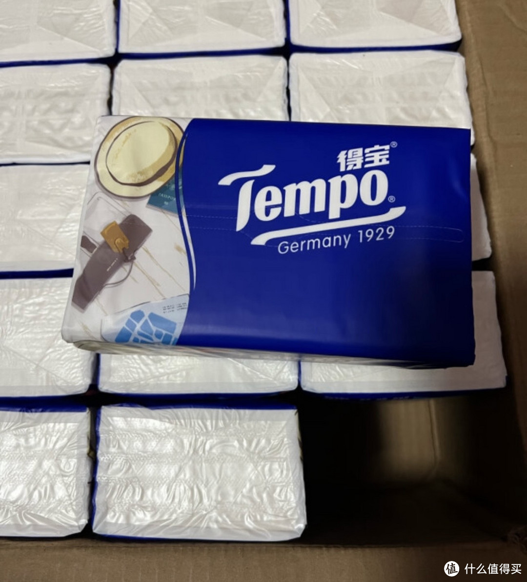 ￼￼得宝（TEMPO）一博同款 抽纸 无香4层100抽*18包 湿水不易破  餐巾纸 卫生纸