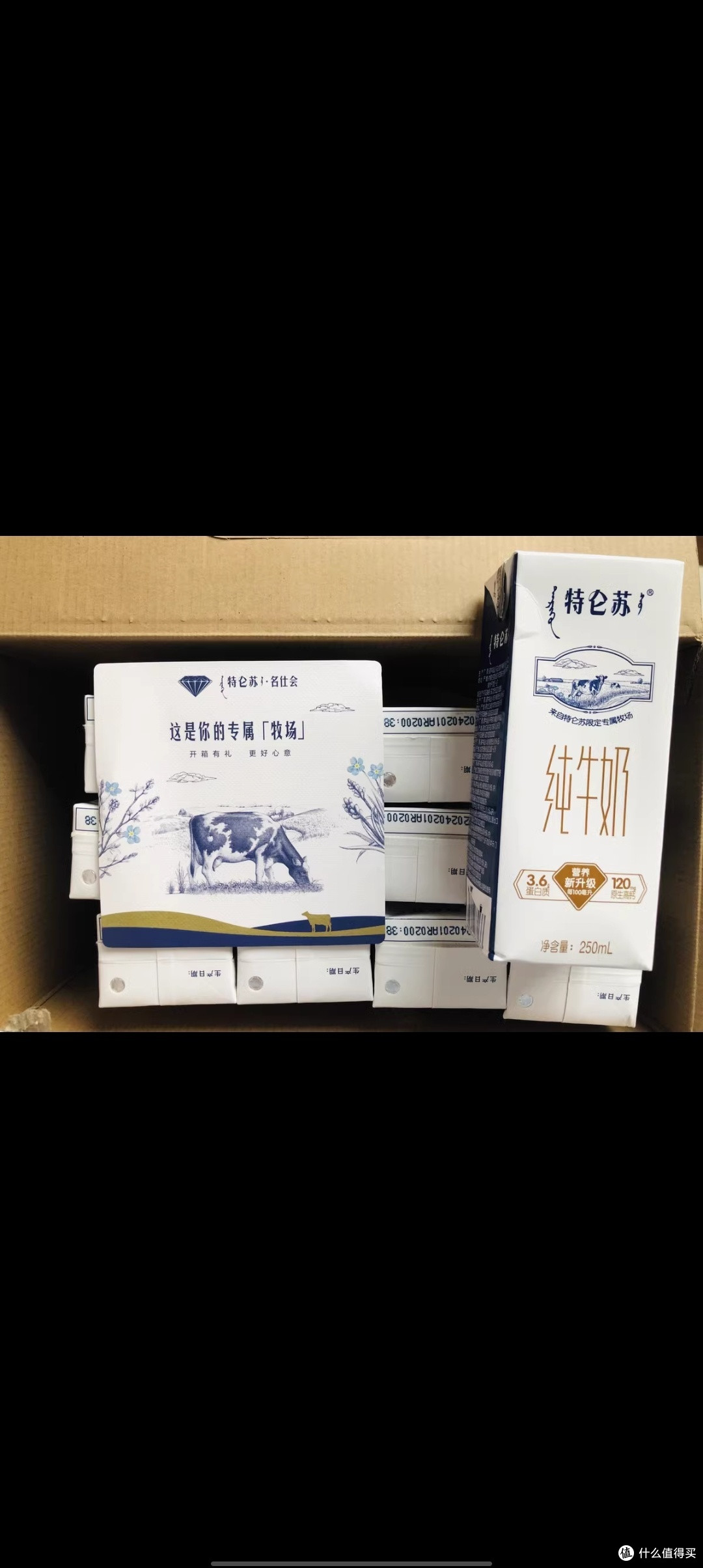 【礼盒装】蒙牛特仑苏纯牛奶250ml*12盒学生早餐高端品质优质蛋白