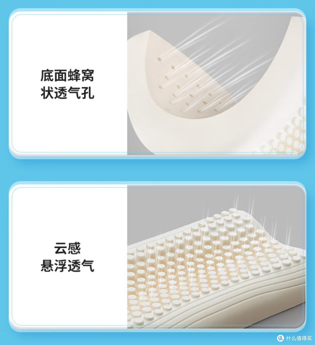 乳胶含量高达94%的乳胶枕价格也才不到100块。枕着舒适,防螨虫,抑菌。