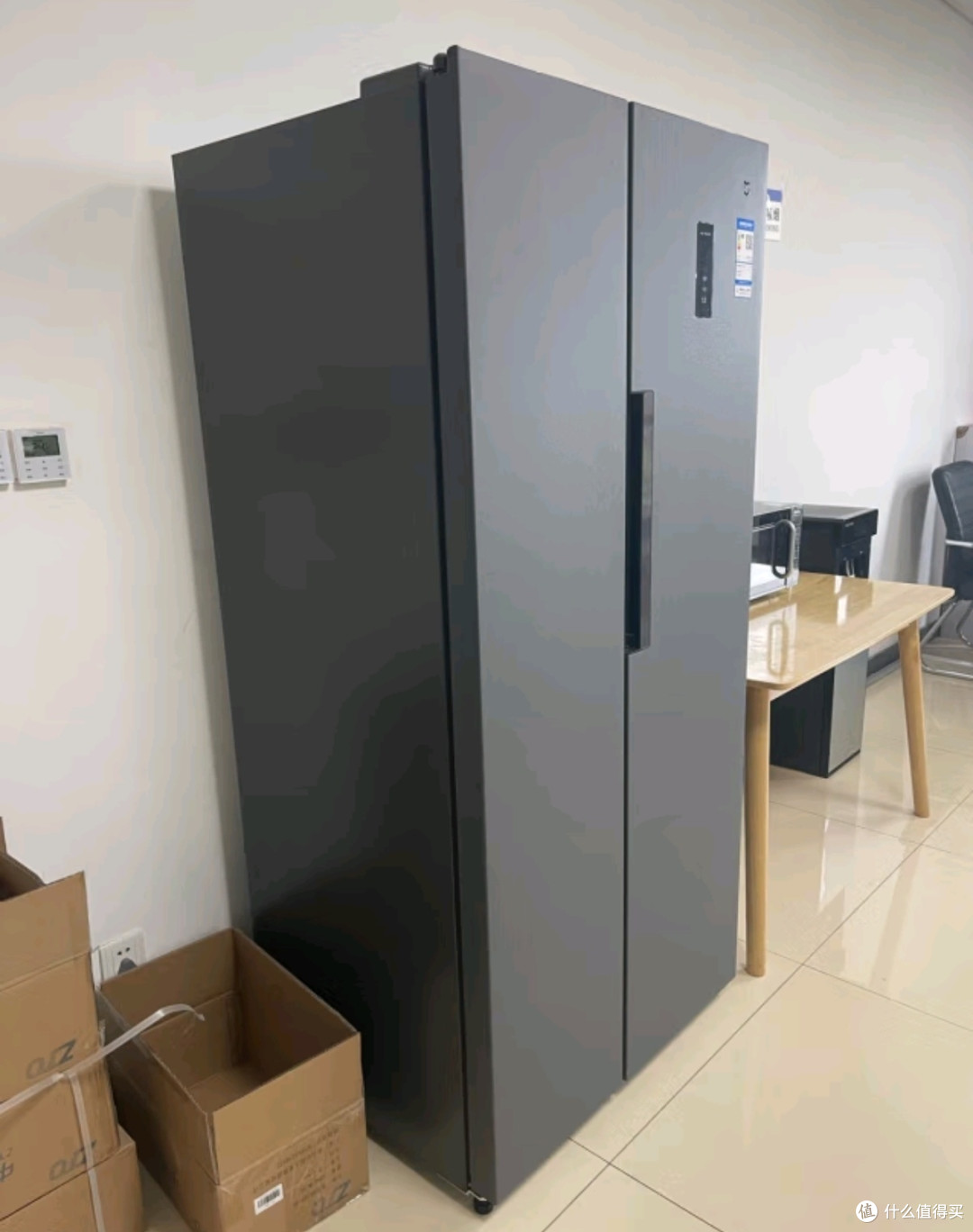 米家小米501L对开门大容量家用冰箱双开门 一级能效超薄嵌入银离子除菌 墨羽岩面板BCD-501WMSA