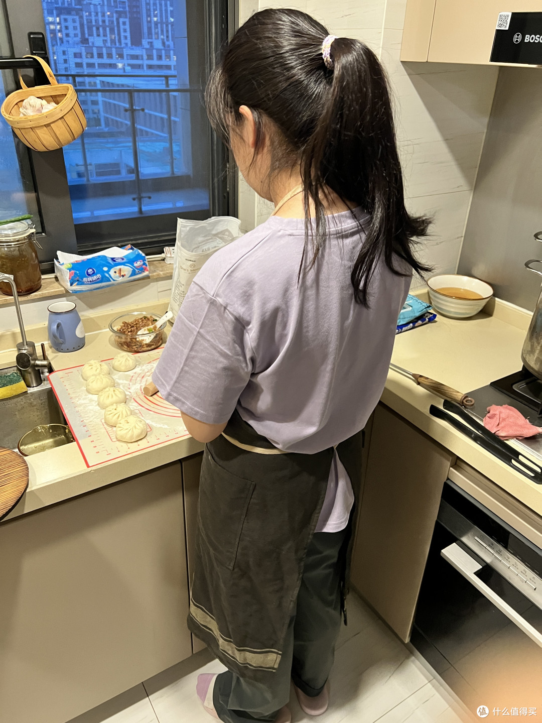 我的全能媳妇,今天做的酸菜肉馅包子