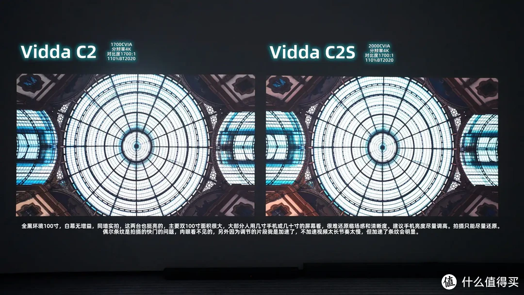 超强！Vidda C2系列三色激光投影仪，高亮短焦还带光学变焦！趣狼独家小知识！四台机五千字详细测评！
