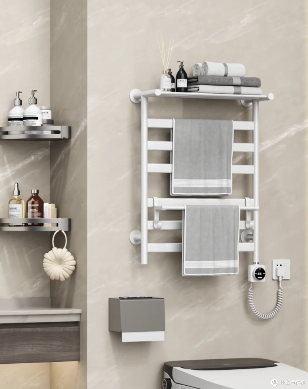 卫生间毛巾架，最妙的4个安装位置，好看又实用，值得借鉴！_卫浴用品_什么值得买