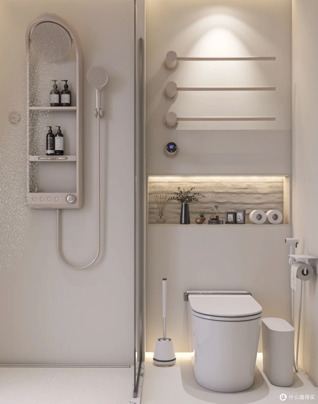卫生间毛巾架，最妙的4个安装位置，好看又实用，值得借鉴！_卫浴用品_什么值得买