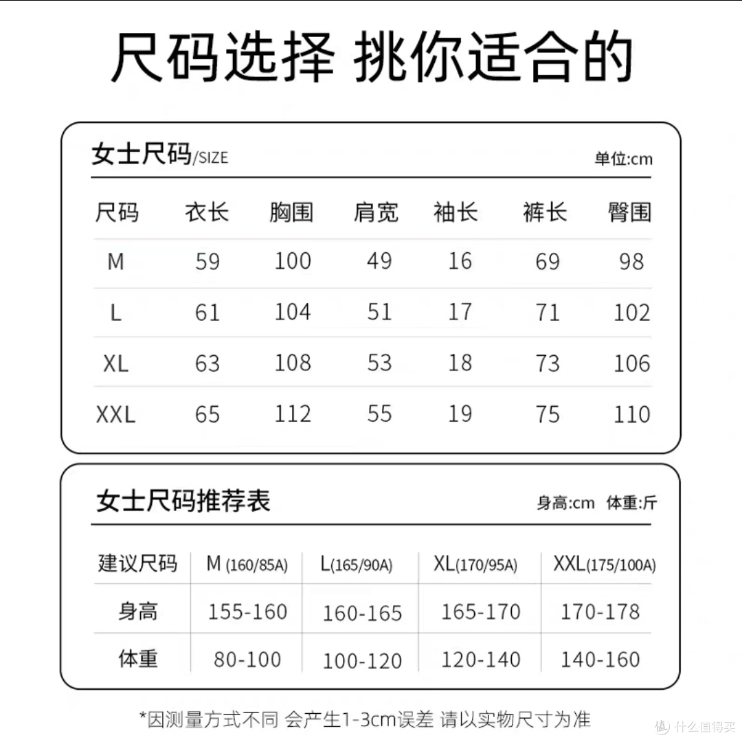 服饰尺码身高体重