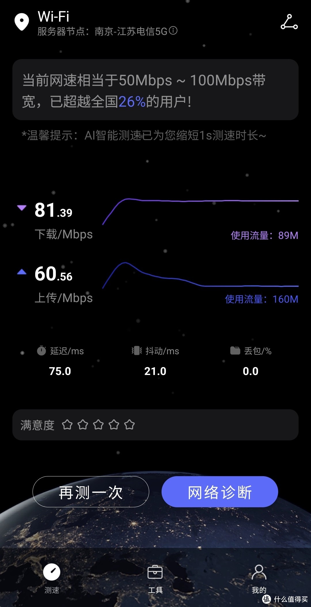 花瓣测速测出来的