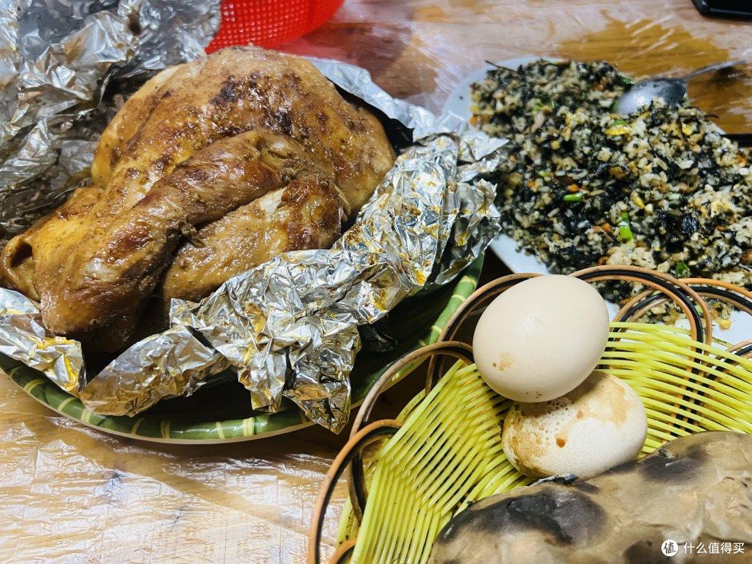 窑鸡和紫菜炒饭