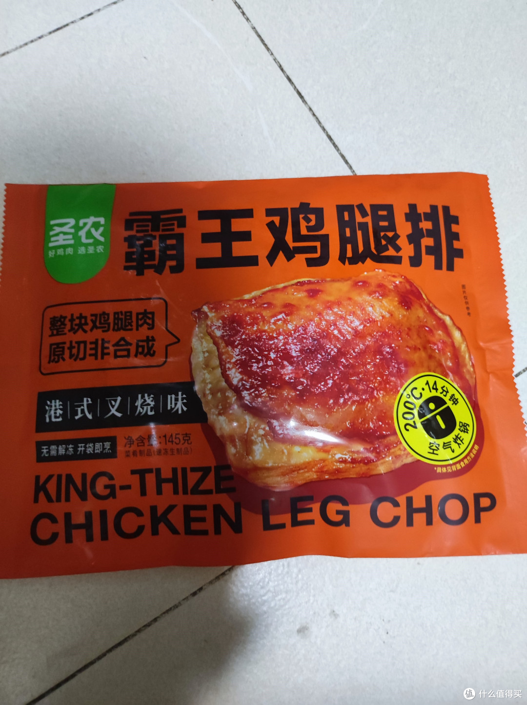 圣农霸王鸡腿排港式叉烧味:半成品轻脂,美味又健康