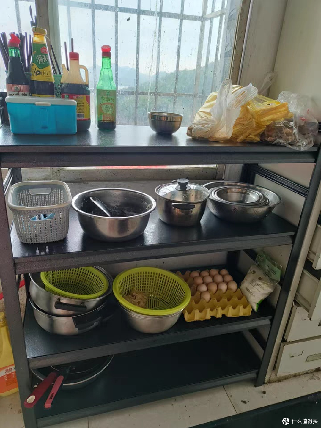 厨房置物架落地多层微波炉多功能收纳架子家用烤箱锅架储物架货架