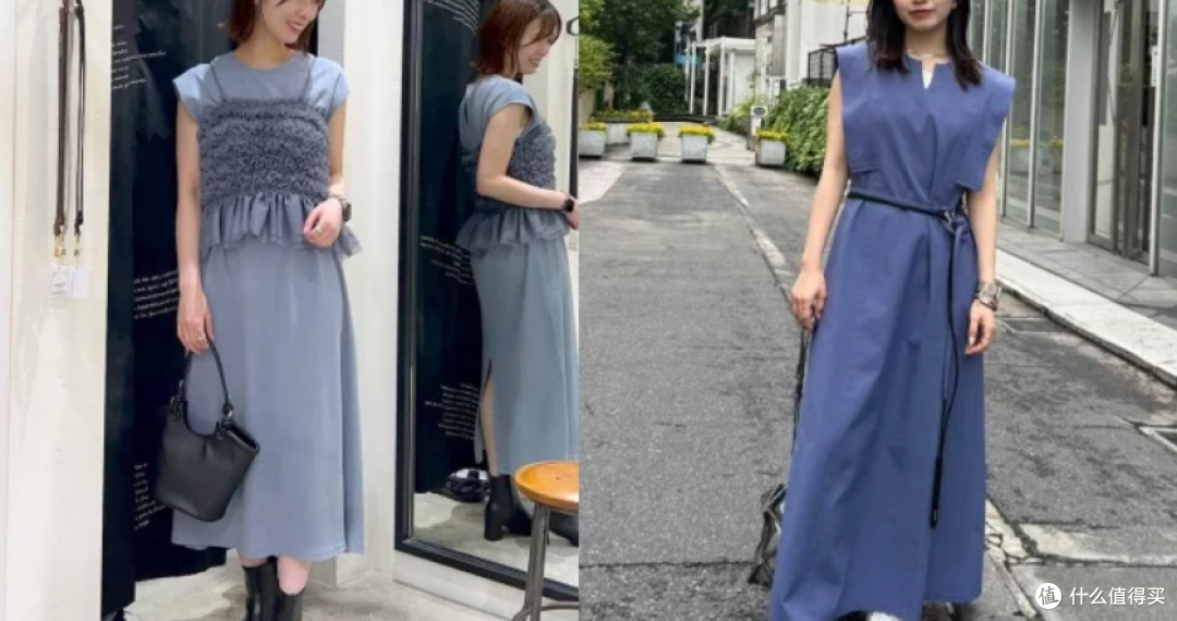 初夏必备蓝色系单品推荐 衬衫碎花连衣裙经-典蓝牛仔外套