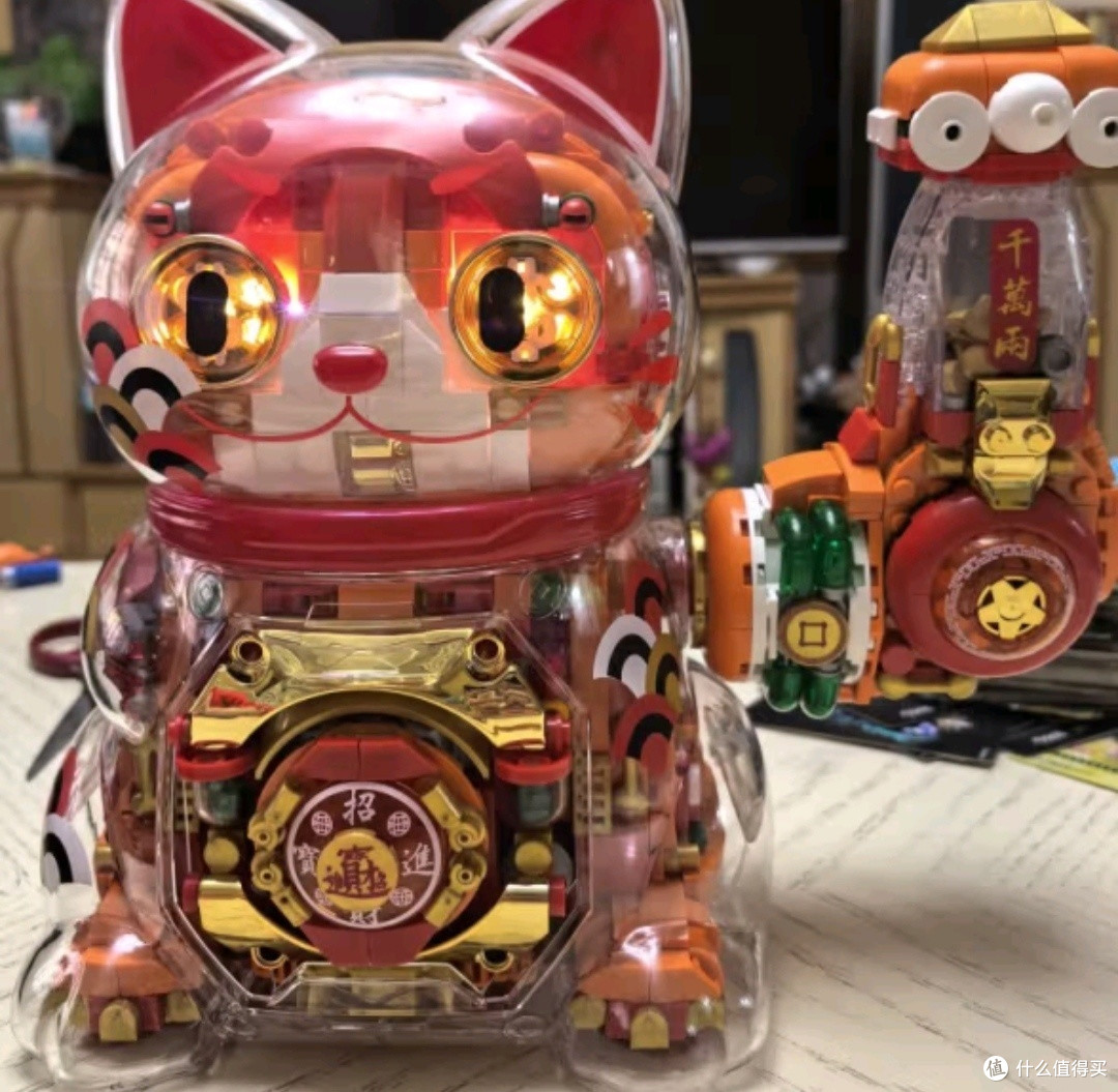 创意积木招财猫!