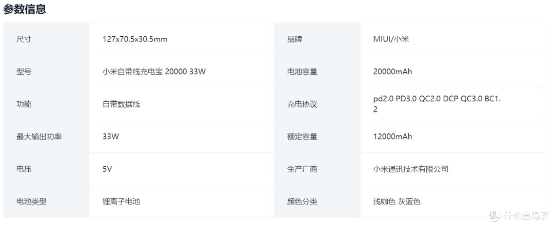 小米33w充电宝,一个2w毫安时的大家伙