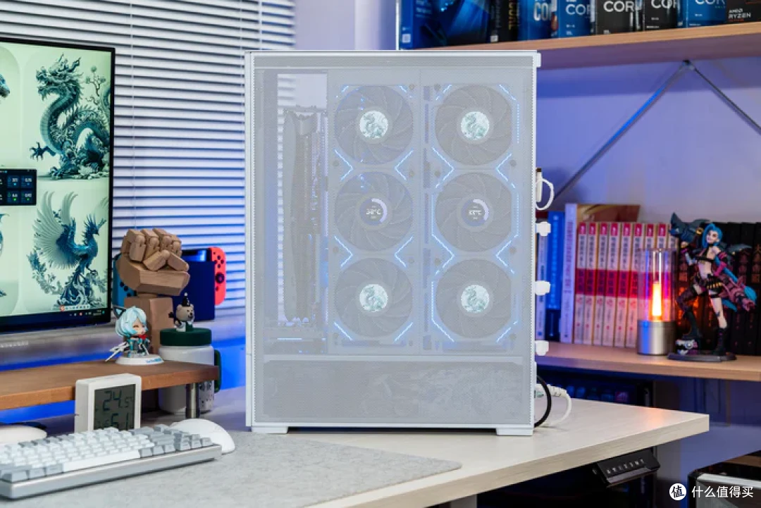 特立独行双龙限定—iGame Z790甲辰智龙+海韵甲辰青龙+索泰4080S月白+联力飒01装机分享