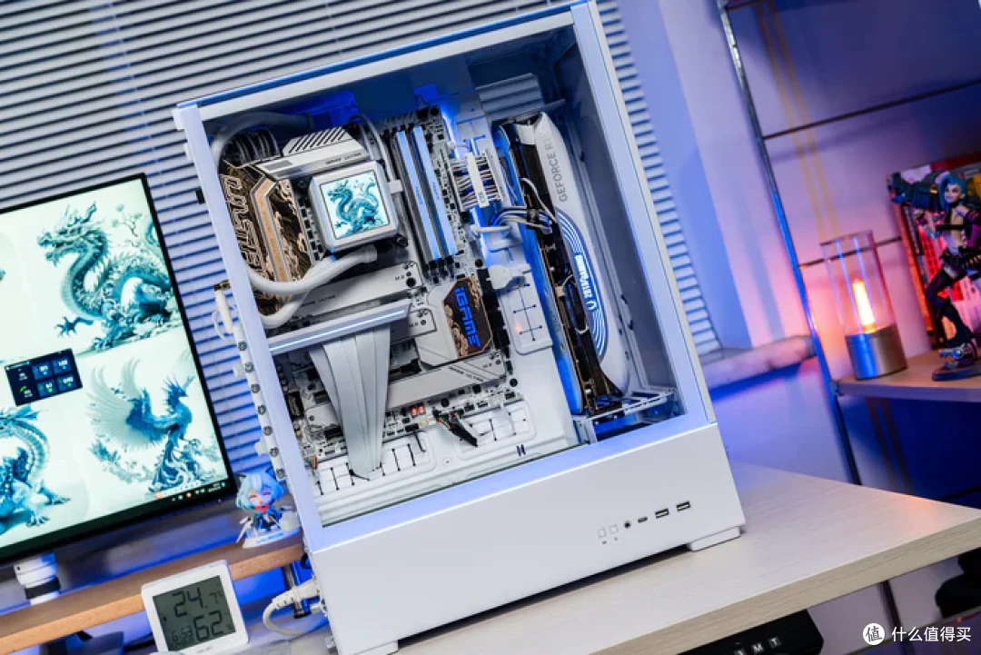 特立独行双龙限定—iGame Z790甲辰智龙+海韵甲辰青龙+索泰4080S月白+联力飒01装机分享
