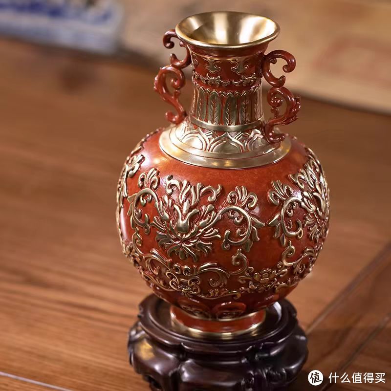 探寻家居装饰的艺术之美🌸🏡——朱炳仁铜 福庆连绵瓶新款插花花瓶，让创意盛开在你的家里