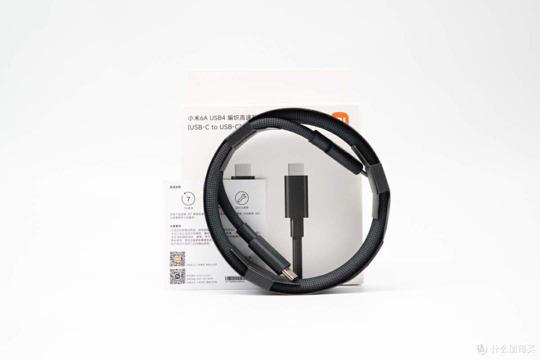 支持小米120W私有+240W PD快充+满血 40Gbps传输,小米6A USB4编织高速数据线评测