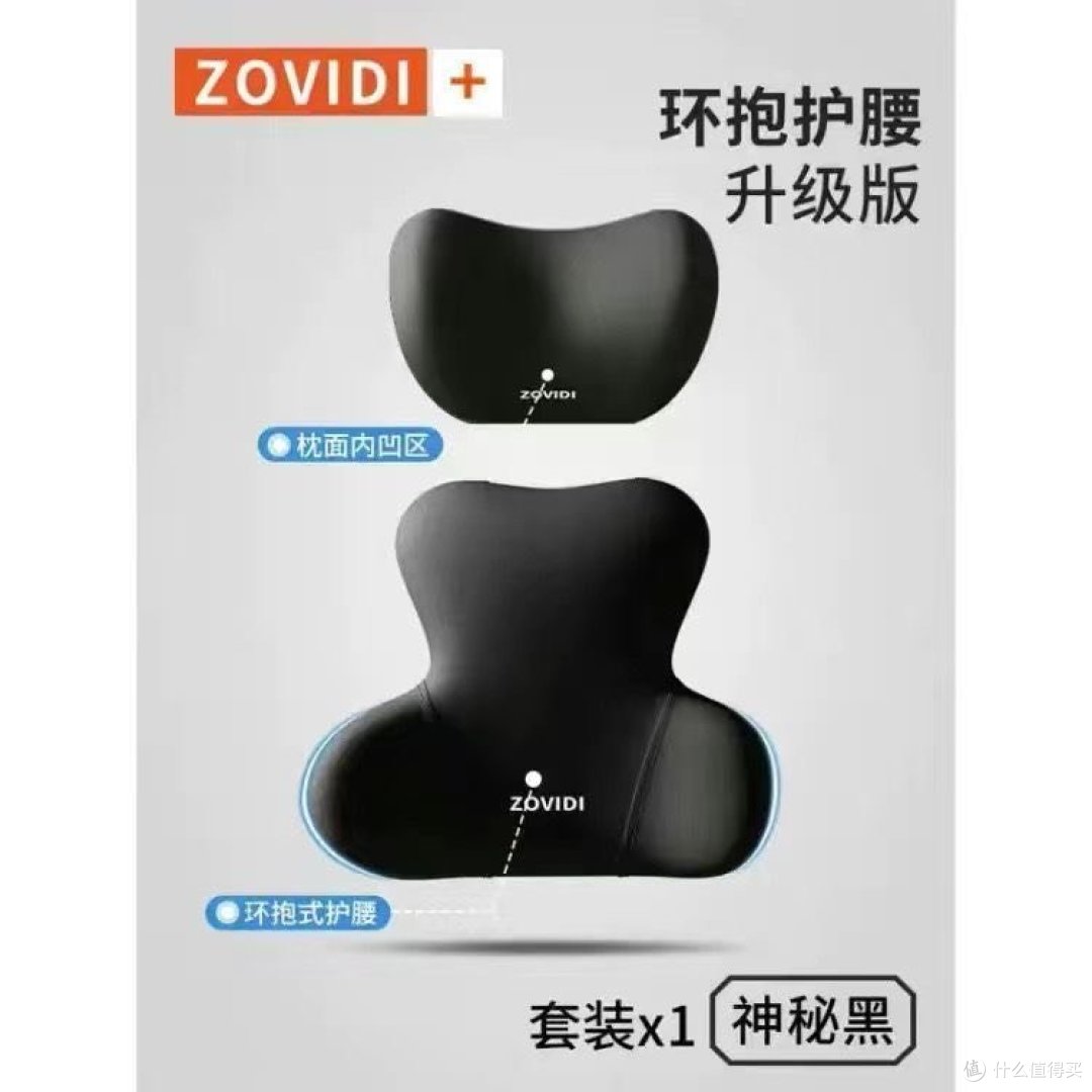 汽车头枕腰靠车用枕头乳胶车载护颈靠枕记忆座椅靠背护腰套装靠垫