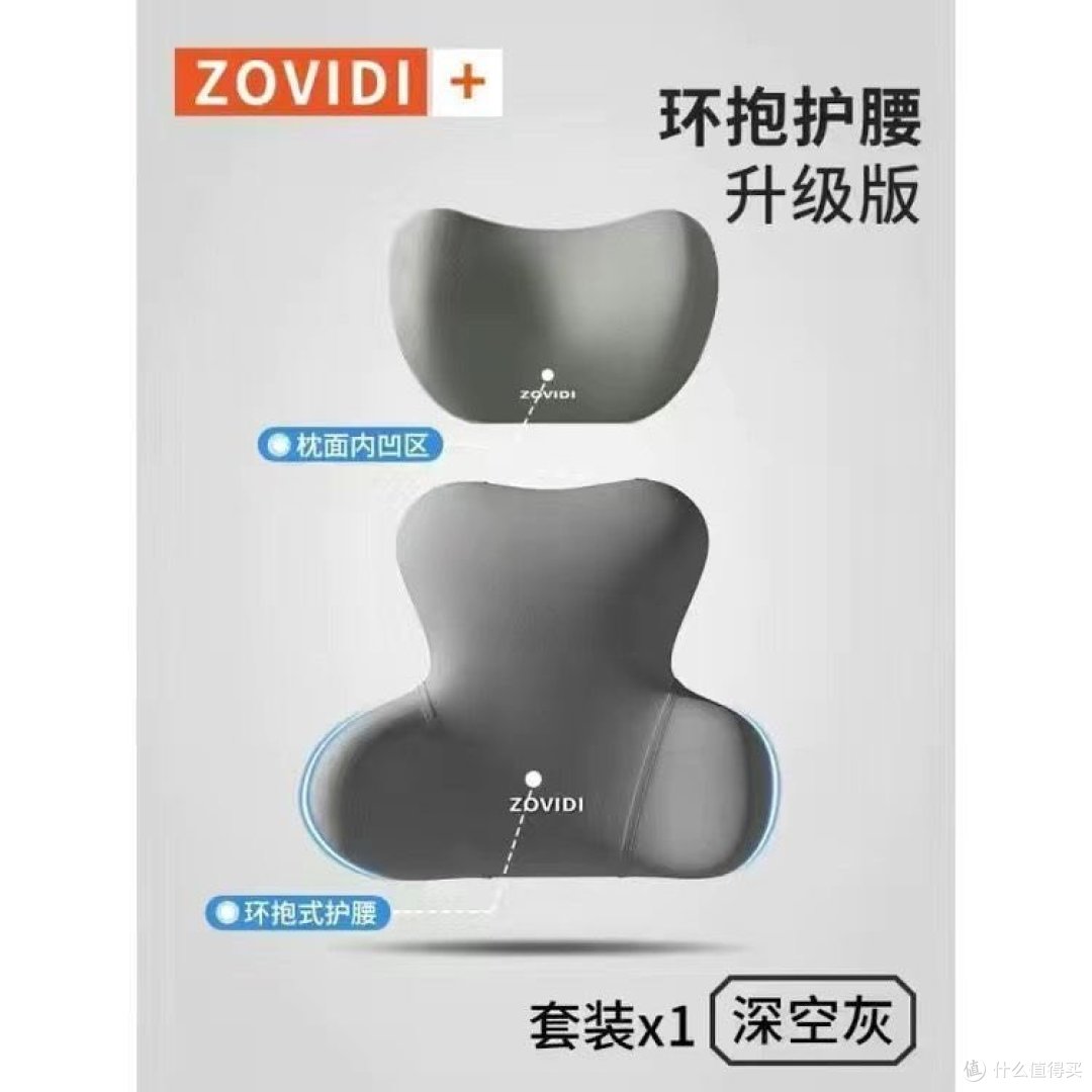 汽车头枕腰靠车用枕头乳胶车载护颈靠枕记忆座椅靠背护腰套装靠垫