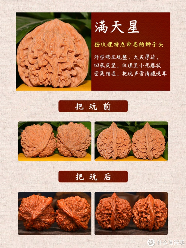 文玩堂：核桃（獅子毛）稀有品种 文玩核桃大揭秘！品种鉴赏与盘玩技巧一网打尽_文玩_什么值得买
