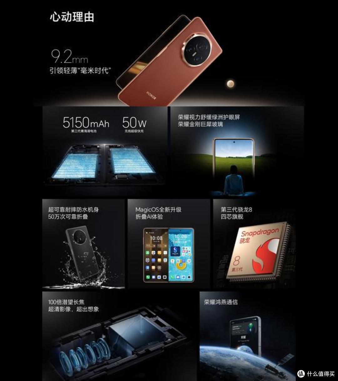 8999元！荣耀Magic V3发布：100倍长焦+226克+5150mAh，完美