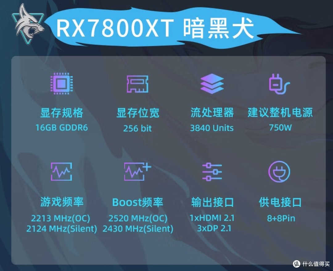 2K游戏利器 暑期散热无忧 撼讯RX7800XT 16GB暗黑犬评测