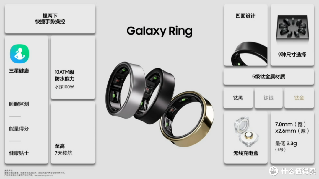 三星Galaxy Ring参数