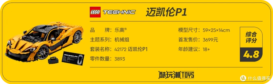 一时欢愉,一世挂念——乐高机械组42172迈凯伦P1开箱评测