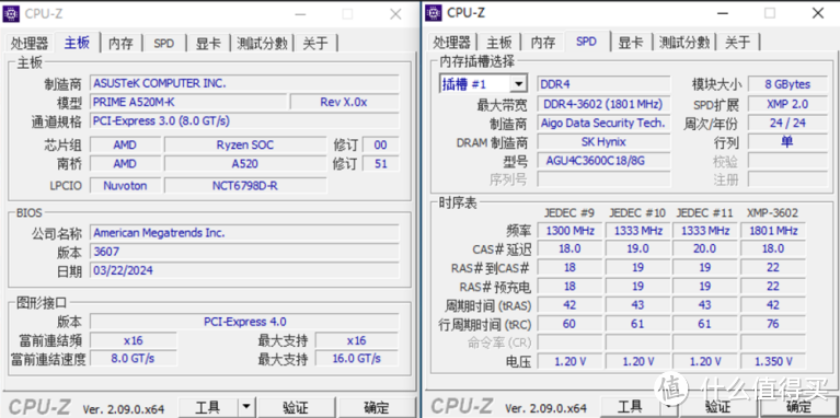 aigo DDR4 XMP 2.0 3600MHz 内存：海力士CJR颗粒赋能，性能卓越与稳定性兼备的优选