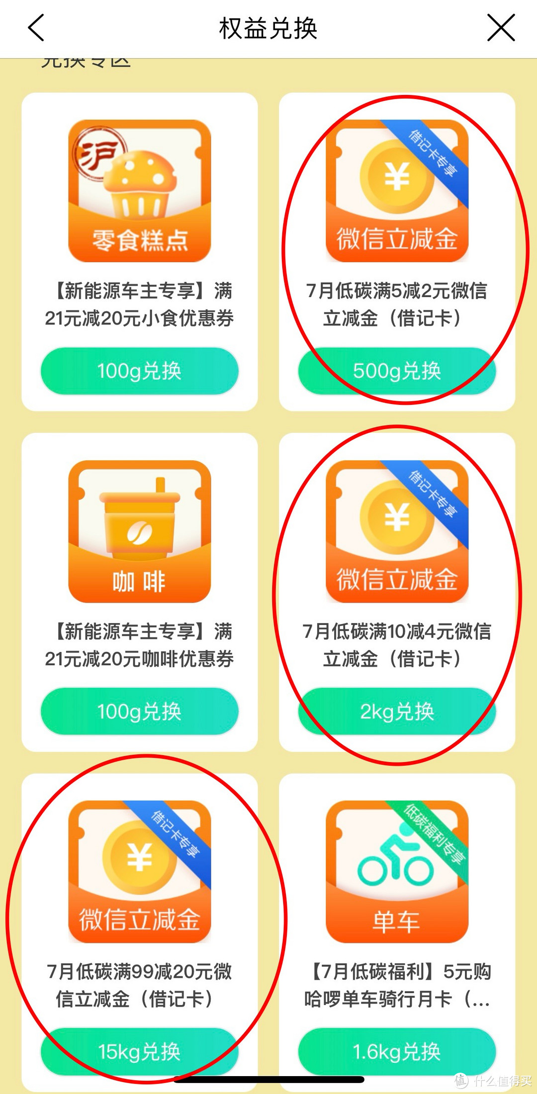 多行多个微信立减金+刷卡金+京东e卡