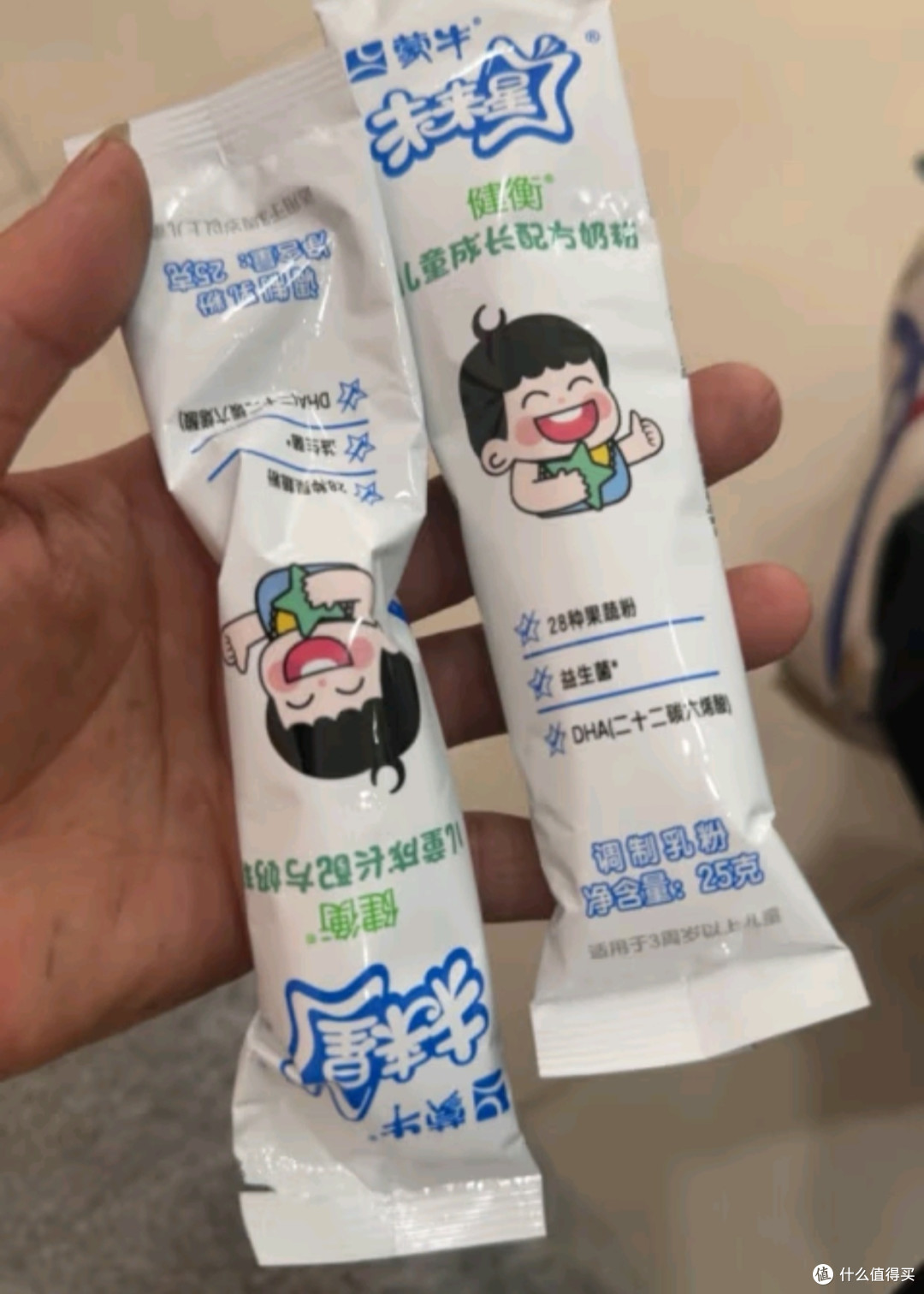奶爸带娃日记之蒙牛未来星 儿童成长配方奶粉400g 添加DHA 营养早餐_成人奶粉_什么值得买