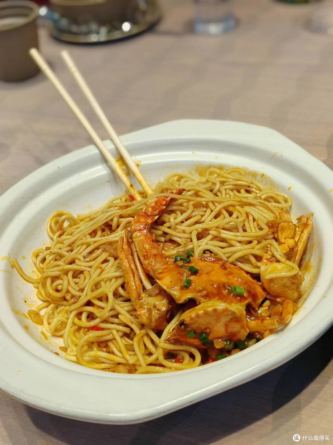 蟹黄拌面，这个推荐，最好是多加一份面