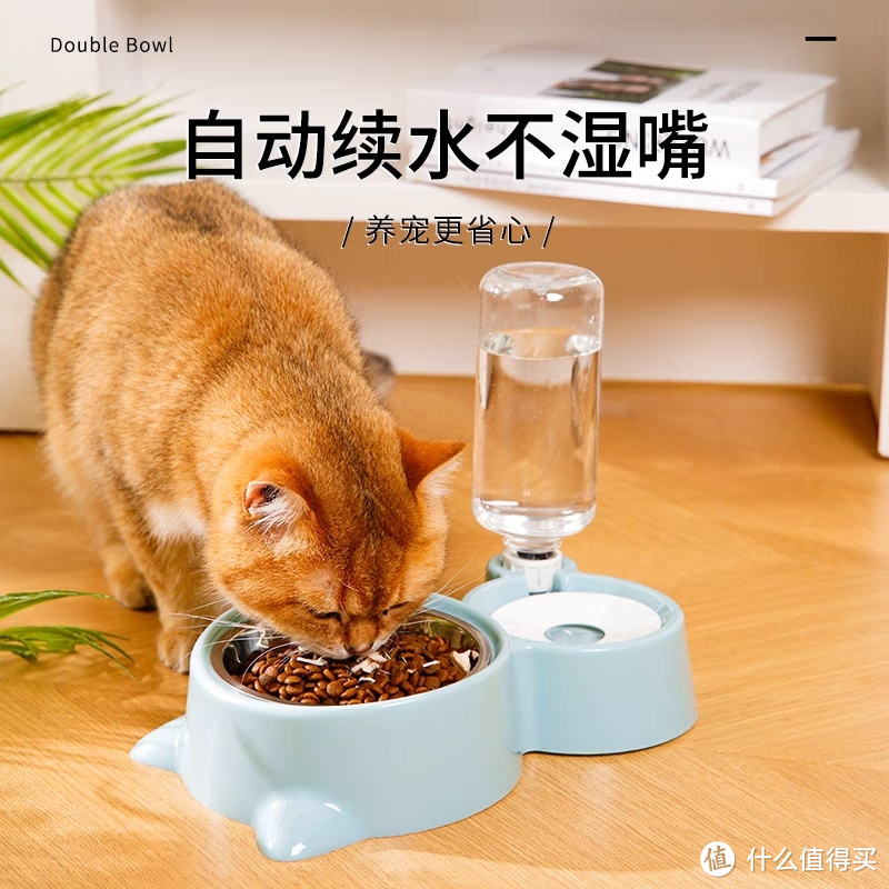 宠物生活的贴心伴侣:猫狗存水喂食器一体饭盆！