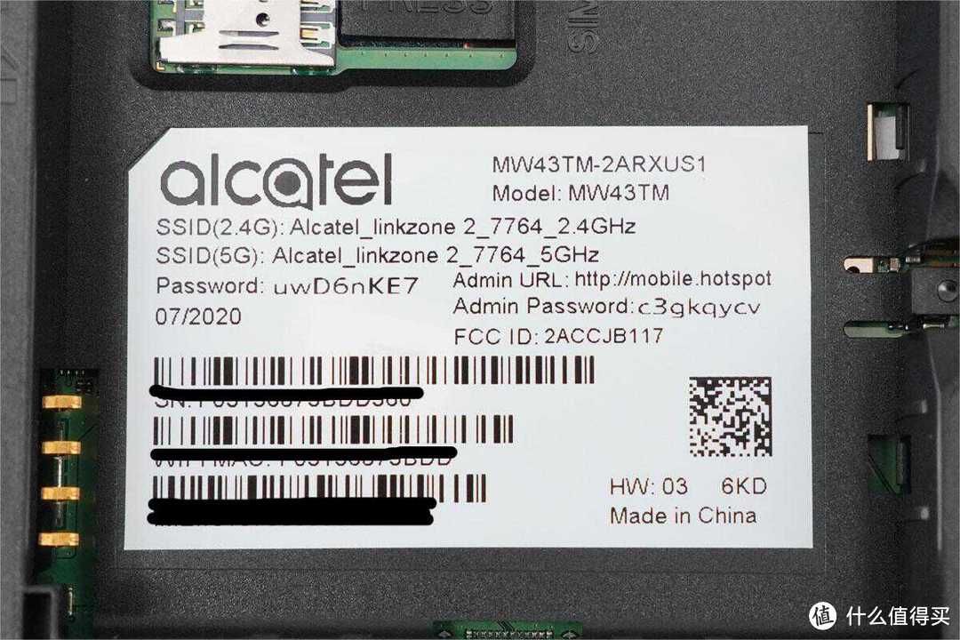 拆解报告：alcatel阿尔卡特随身WiFi MW43TM