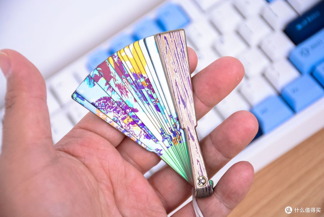 真正的男人减速带!费戈全钛合金迷你彩绘扇:EDC掌心艺术品