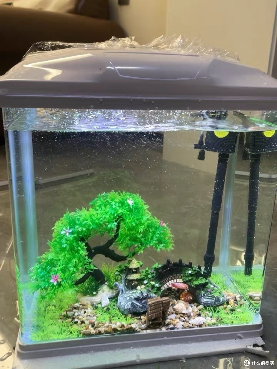 自循环金鱼缸玻璃小型桌面客厅家用懒人免换水生态水族箱