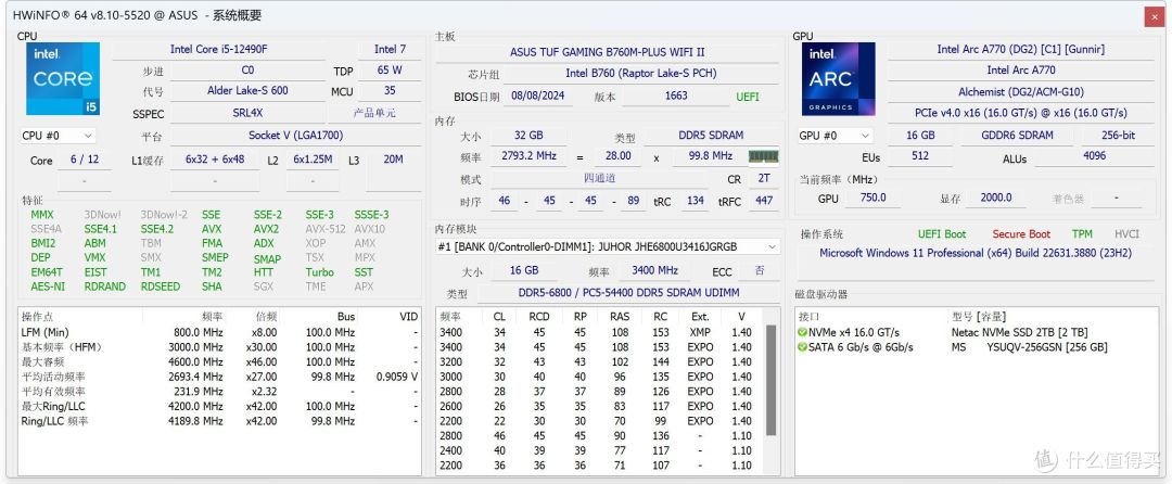 晶莹剔透,亮彩夺目!玖合星舞 DDR5 6800 32GB套装灯条内存开箱及超频测试分享!